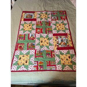 Child’s Quilt Jesus Loves Annie Grace Machine Embroidered Cotton Handmade